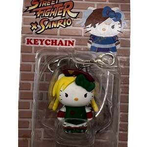Toynami Street Fighter X Sanrio Cammy Hello Kitty Mash-Up Keychain
